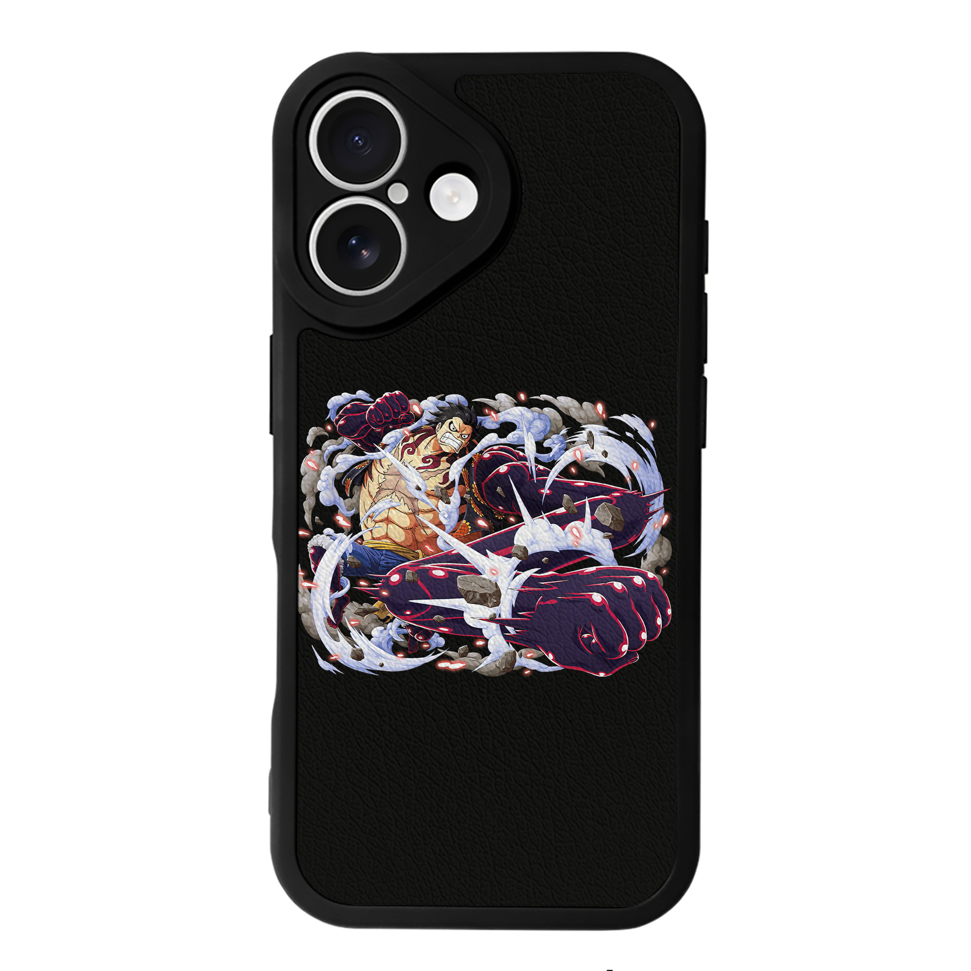 （画像用） ワンピース モンキー・D・ルフィ ONE PIECE Monkey D. Luffy 【iPhone 16シリーズ対応】シリコンスマホケース（レザー調） 材質：シリコン